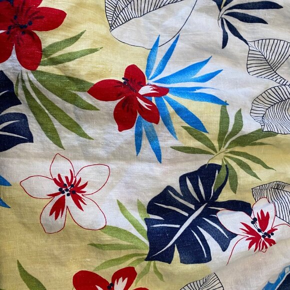 Hot Cotton Skirt Women's Linen Maxi Floral Tropical Multicolor Size 1X - Picture 7 of 9